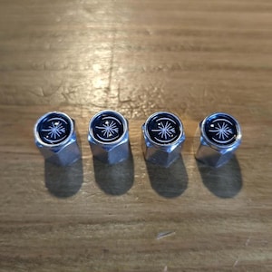 Custom "Your Logo" Tyre Valve Caps for Wheel. Set of 4.