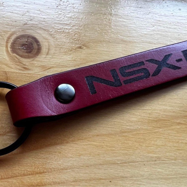 NSX-R leather key ring key fob