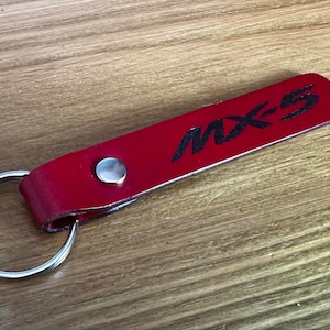 Mazda MX5 Leather Key Ring