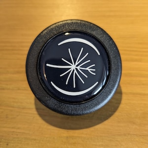 Personalised Horn Push Button  - Create your own design - graphics - photos - vinyl - carbon fiber effect