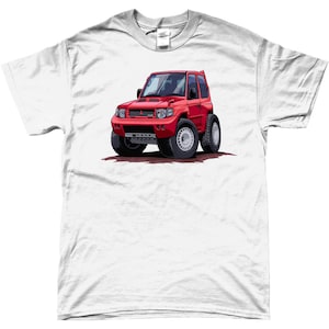 Mitsubishi Pajero Evolution Cartoon Style T-Shirt.