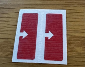 CRX Door Lock Decal Set. Aftermarket vinyl decal
