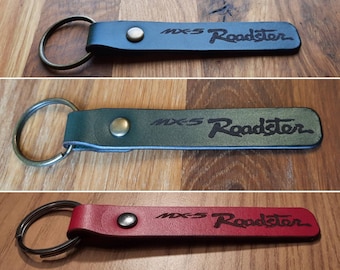 Mazda MX5 Roadster Leather Key Ring