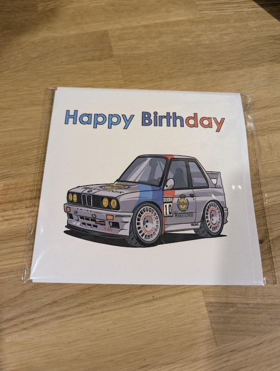 BMW E30 M3 Rally Car Happy Birthday Greeting Card - Etsy