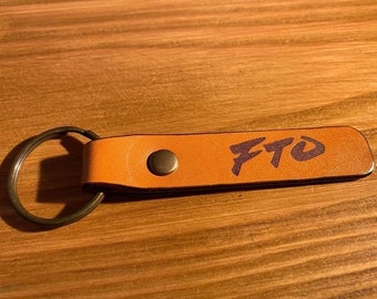 Mitsubishi FTO Leather Key Ring