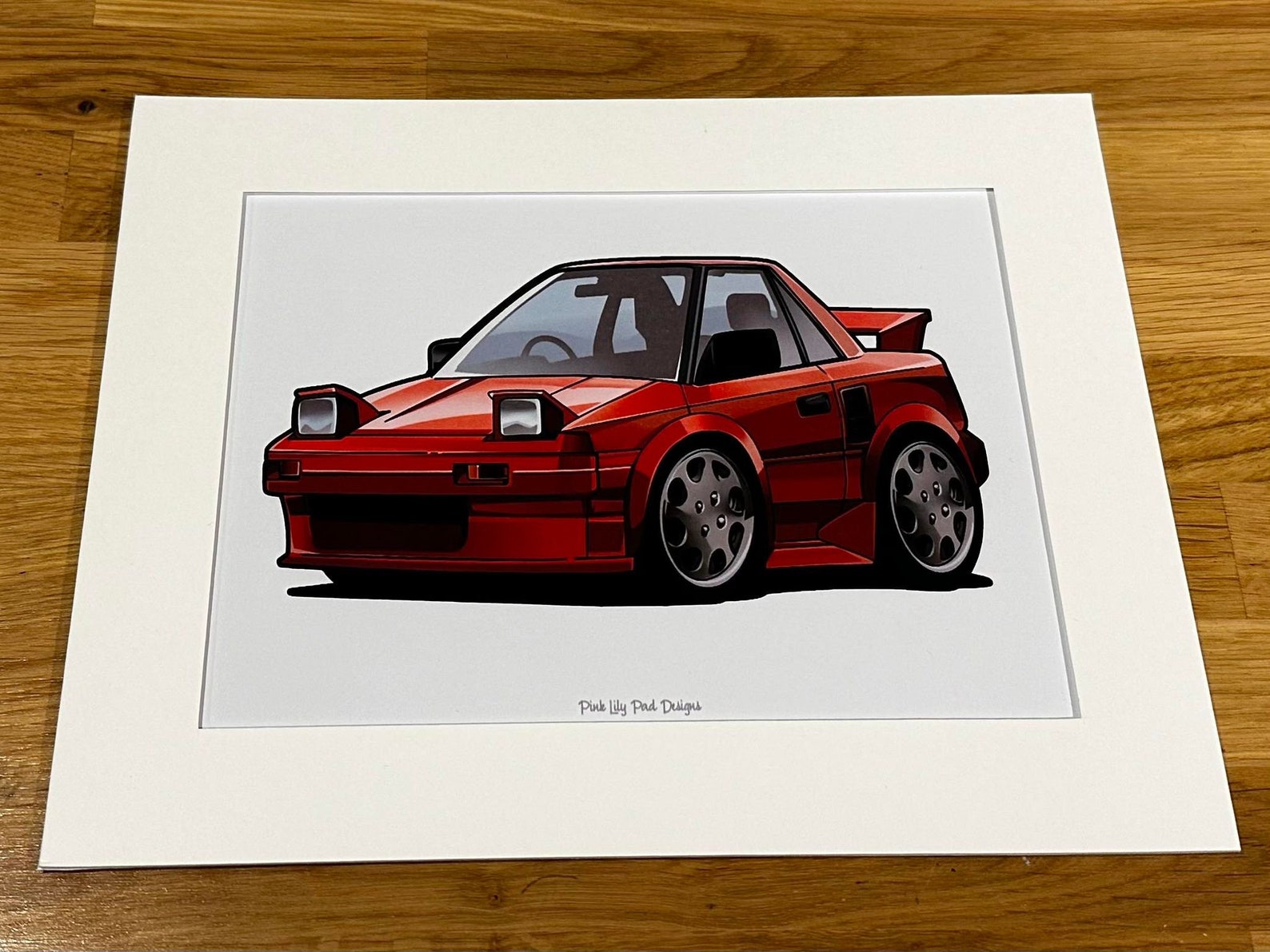 Mk1 Rabbit Drawing MK1 MR2 Cartoon Style Drawing - Etsy