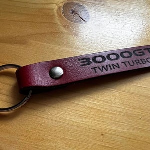 3000GT Twin Turbo Leather Key Ring