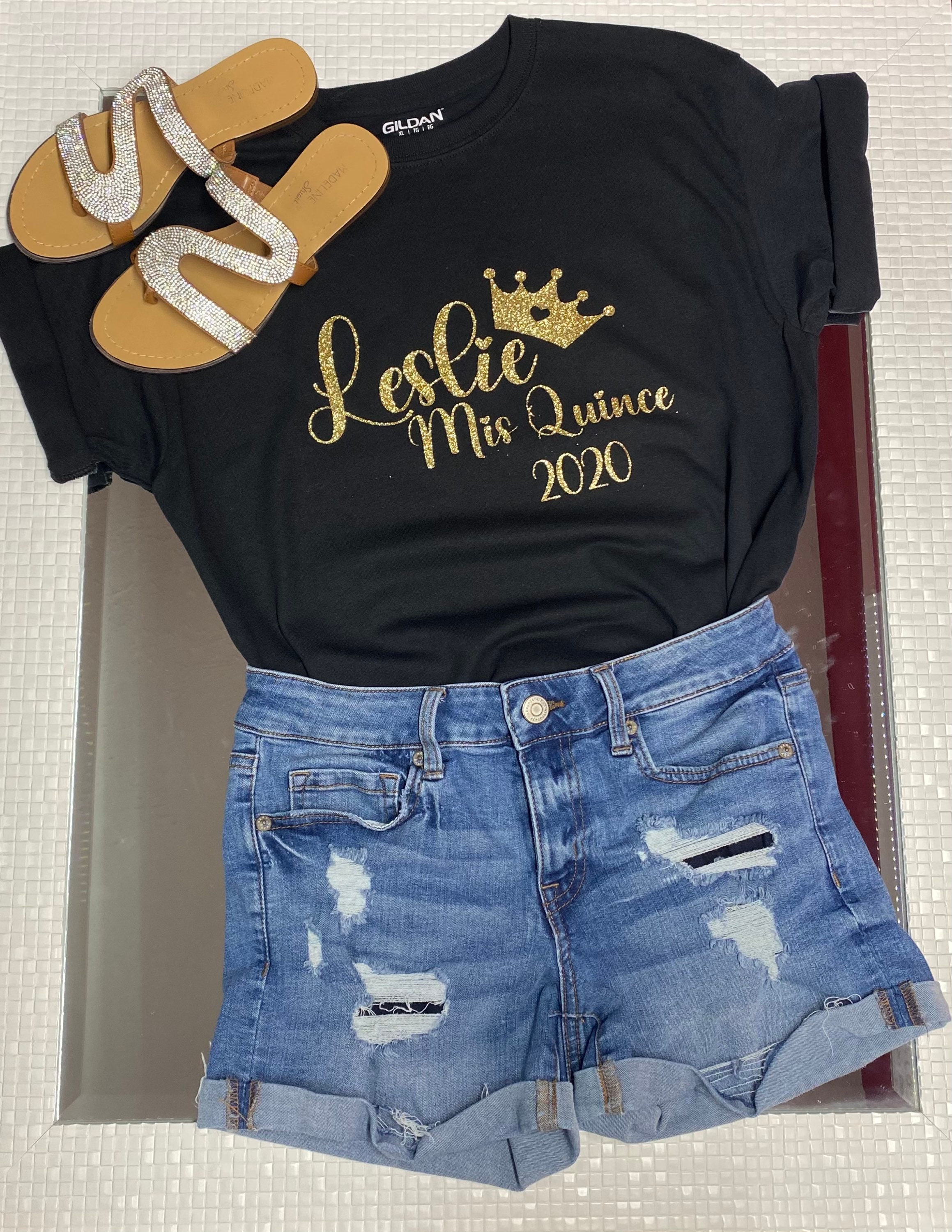 Mis Quince Customized T Shirt - Etsy