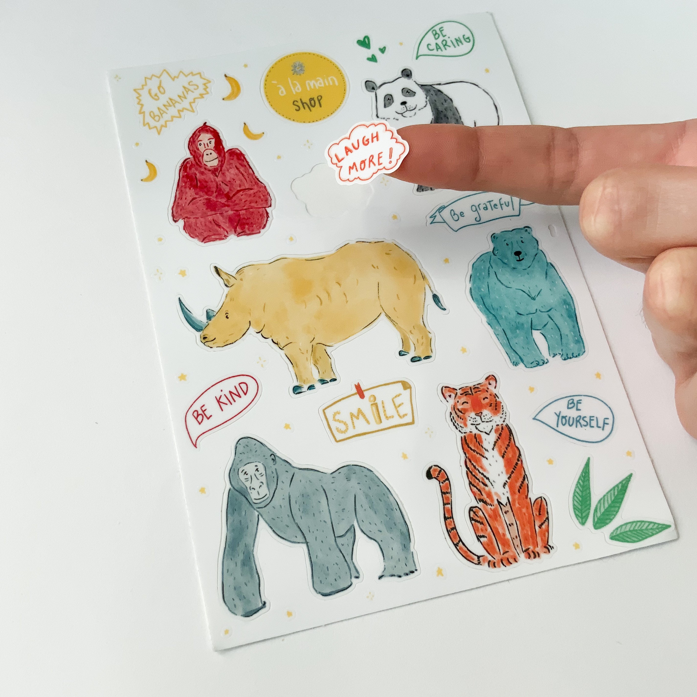 Endangered Animals Sticker Sheet / Cute Animals Theme Stickers Etsy