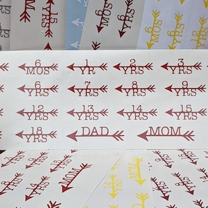 Growth Chart Markers, Vinyl Height Marker Decals