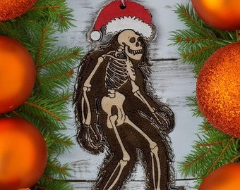 Adorno de Pie Grande con gorro de Papá Noel: divertida decoración para el árbol navideño