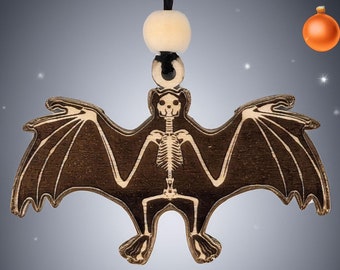 Bat Skeleton Christmas Ornament: Spooky Holiday Tree Decoration