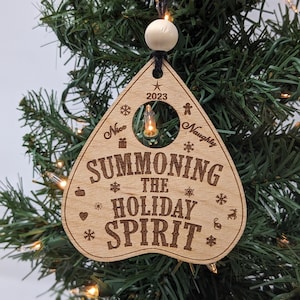 Summoning The Holiday Spirit Ornament, Ouija Planchette Gift, Horror Christmas Decoration, Nightmare Christmas, Before Ghosts 2023