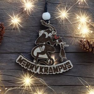 Merry Krampus Ornament Christmas  Horror Spooky German Santa Halloween Tree Decorations Nightmare Christmas Before Ghosts 2024
