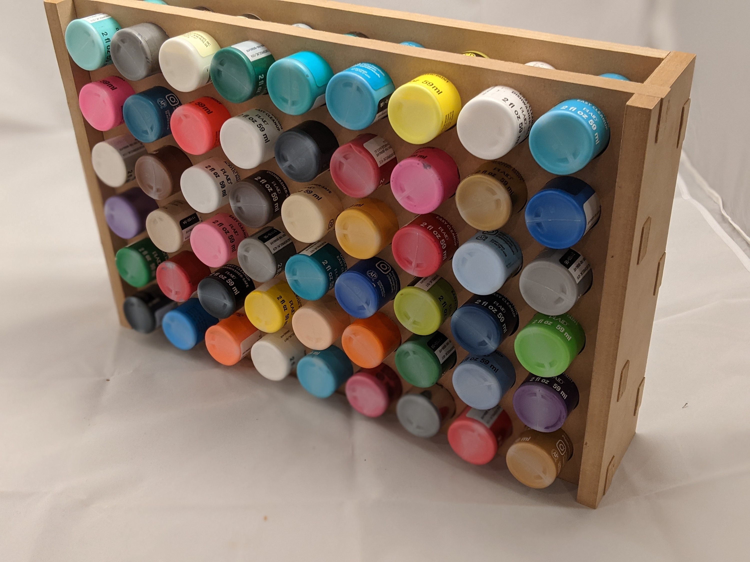 Paint Organizer for 51 Bottles Acrylic Paint, Craft Storage 51 Holes