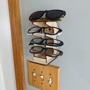 Sunglasses Shelf, Floating Shelf, Entryway Organization, Eyeglass Rack, Quality Wooden Hanging Shelf, Minimalist