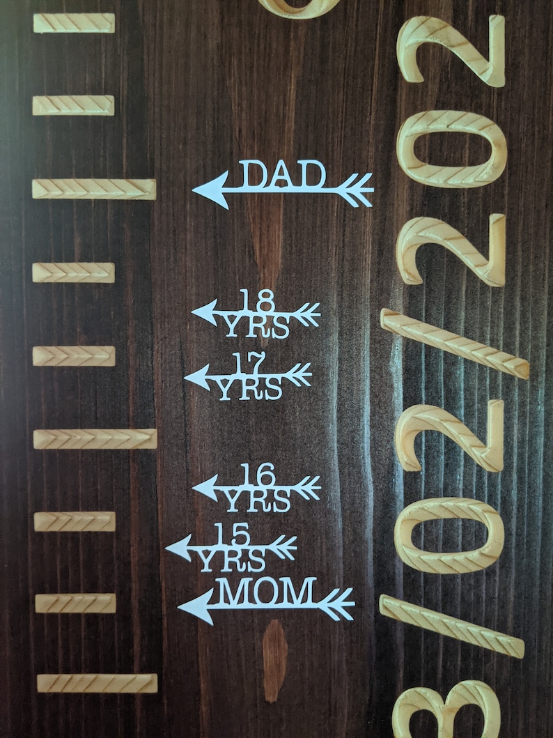 Growth Chart Markers Vinyl Height Marker Decals Etsy