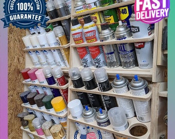15 Can Spray Paint Storage Rack: Wall Mountable Organizer