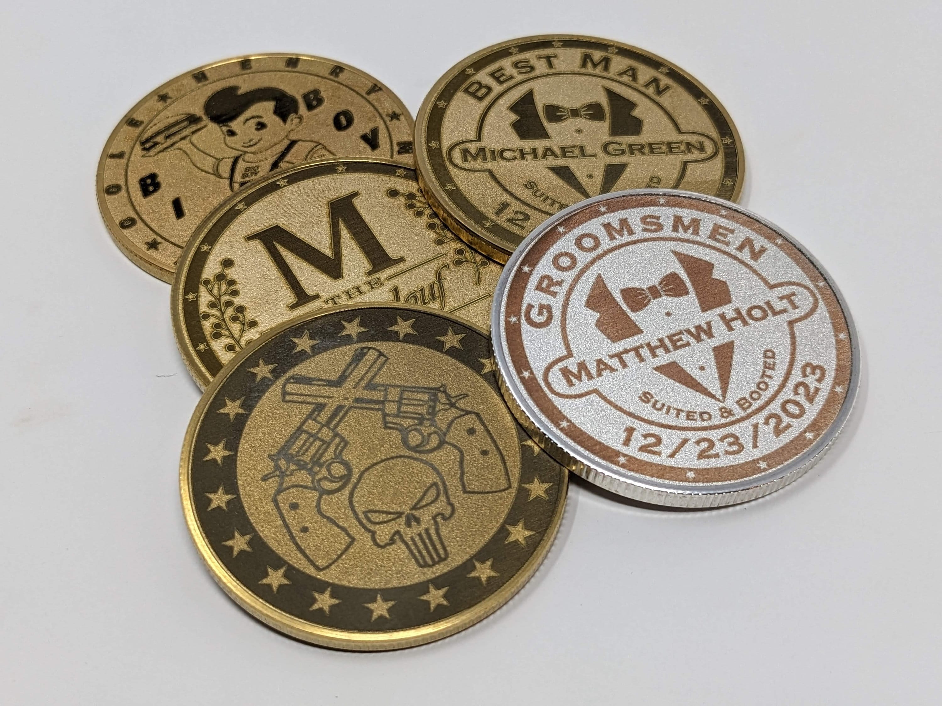 10 Pieces Blank Challenge Coin Brass Laser Engraving Blanks 40mm