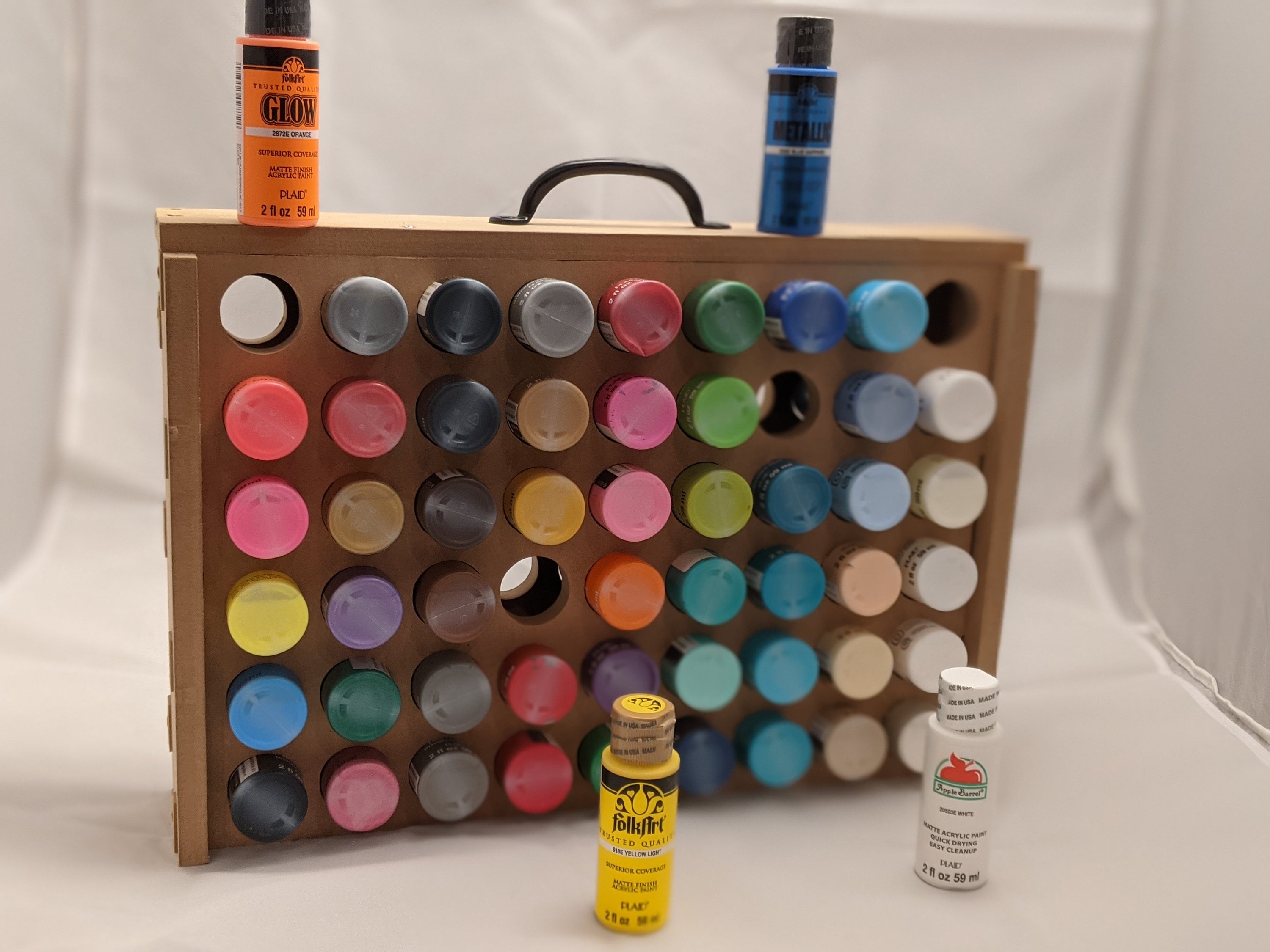 Acrylic Craft Paint Organizer, Storage for Craft Supplies Artist Supply 54  Bottles 