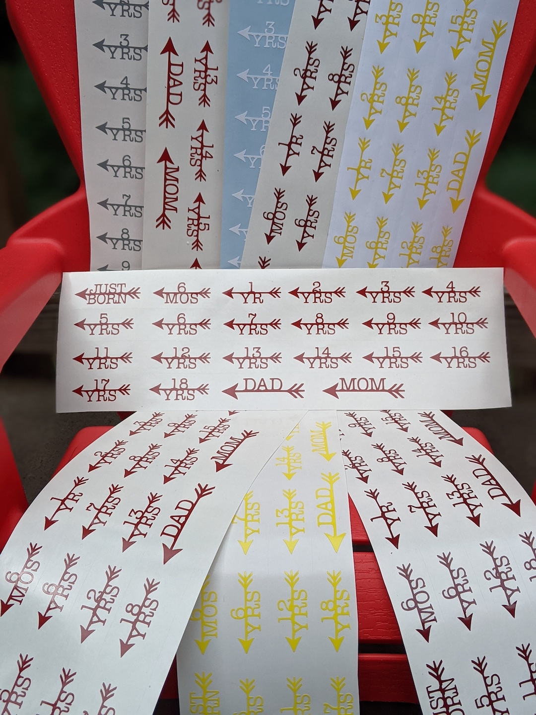 Growth Chart Markers, Vinyl Height Marker Decals Etsy