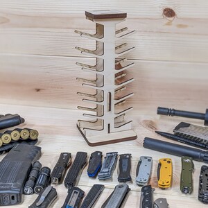 Birch Plywood EDC Knife Display Rack, Pocketknife Organizer - Etsy
