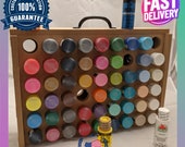 Zjyufy Acrylic Paint Organizer Bag Art Supply Storage Bag Hold Up To 54 Bottles 2oz Craft Paint Storage Case With Aluminum Foil Liner