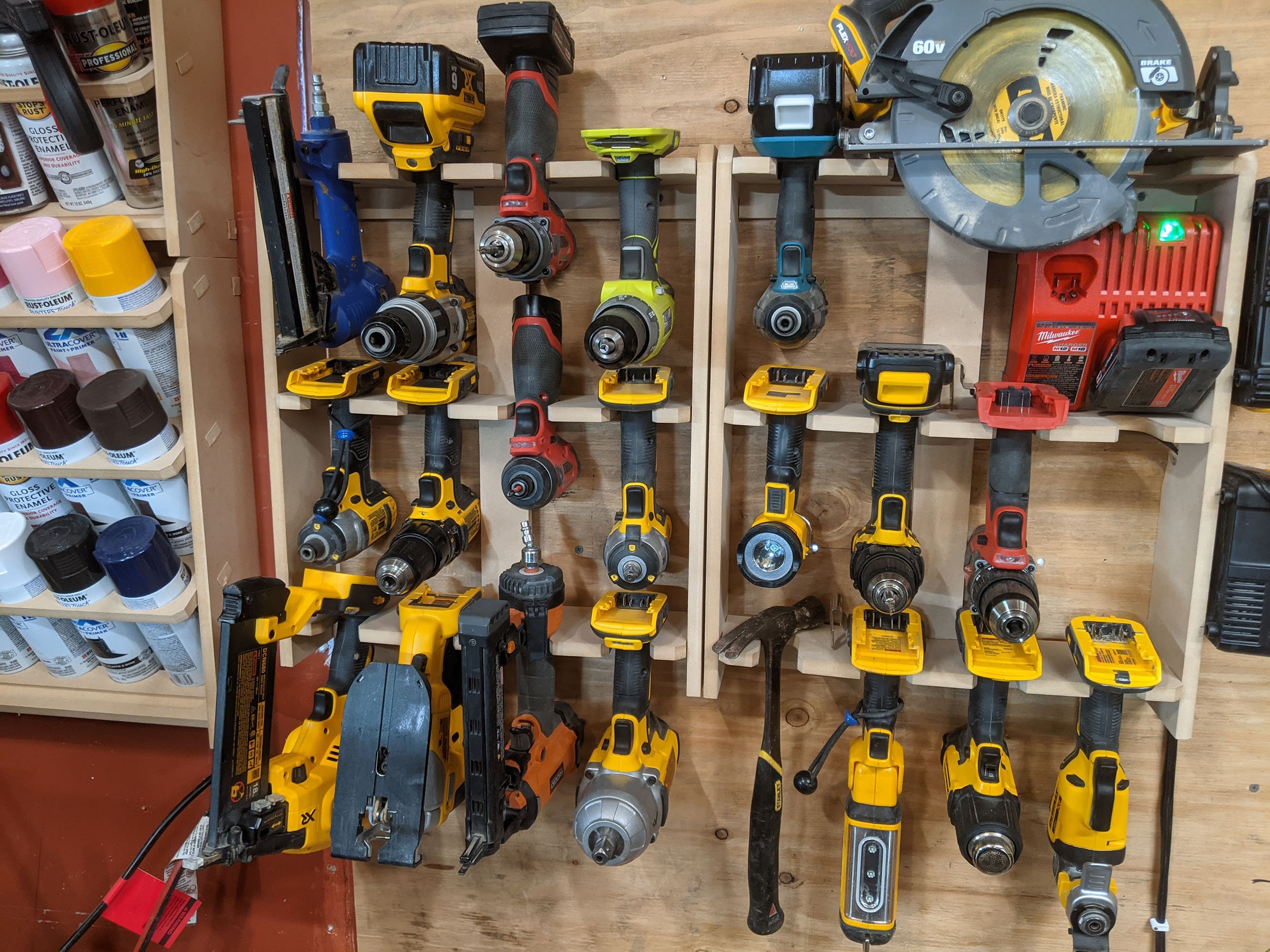 Dewalt Tool Organizer 12 Slots ALL MANUFACTURERS Power Tool Shelf