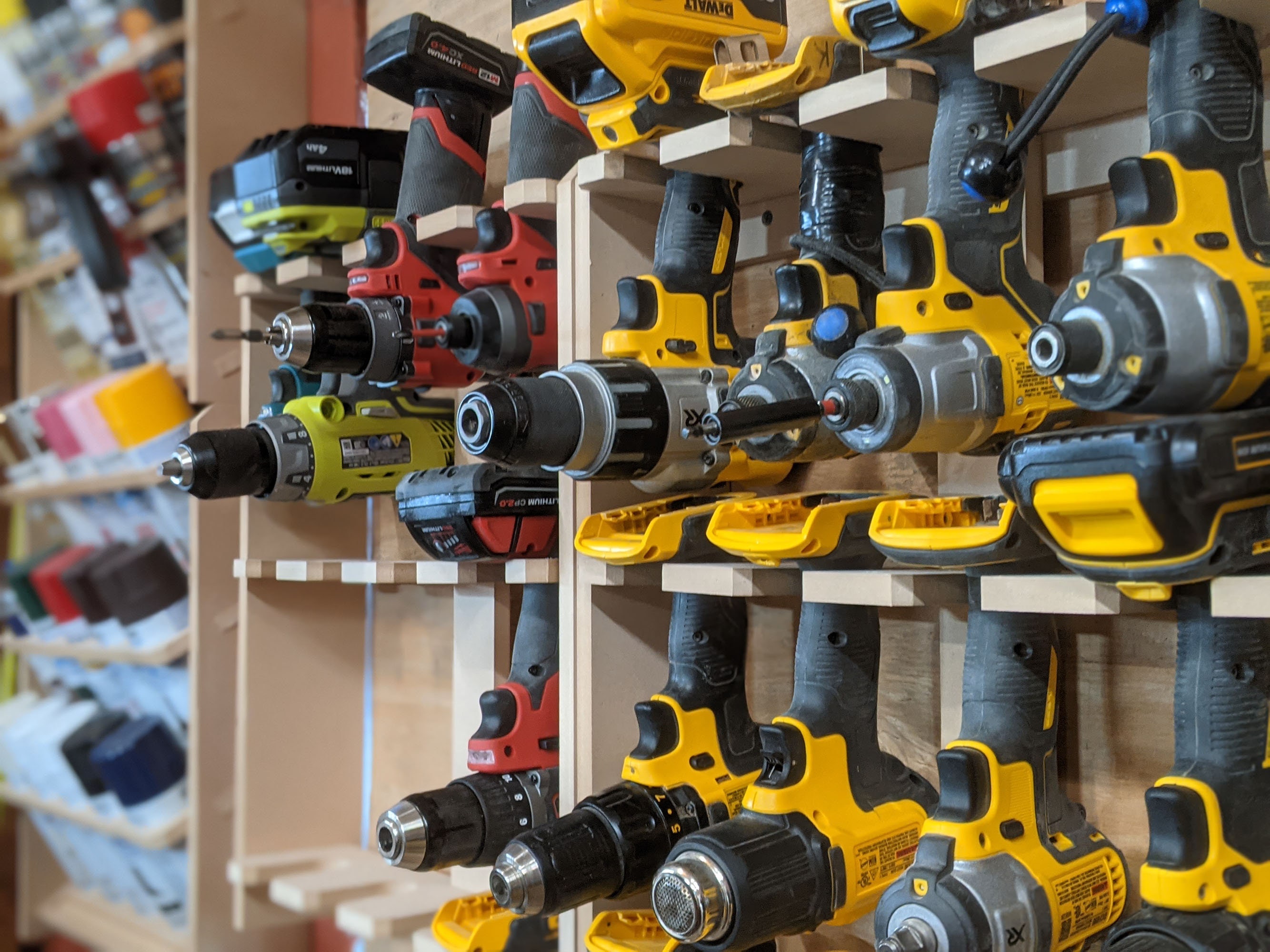 4 Layer Heavy-Duty Wall Mount Tool Organizer With 6 Drill Holder For Garage & Workshop