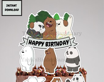 We Bare Bears Party Etsy Three bear brothers do whatever they can to be a part of human society by doing what everyone around them does. etsy