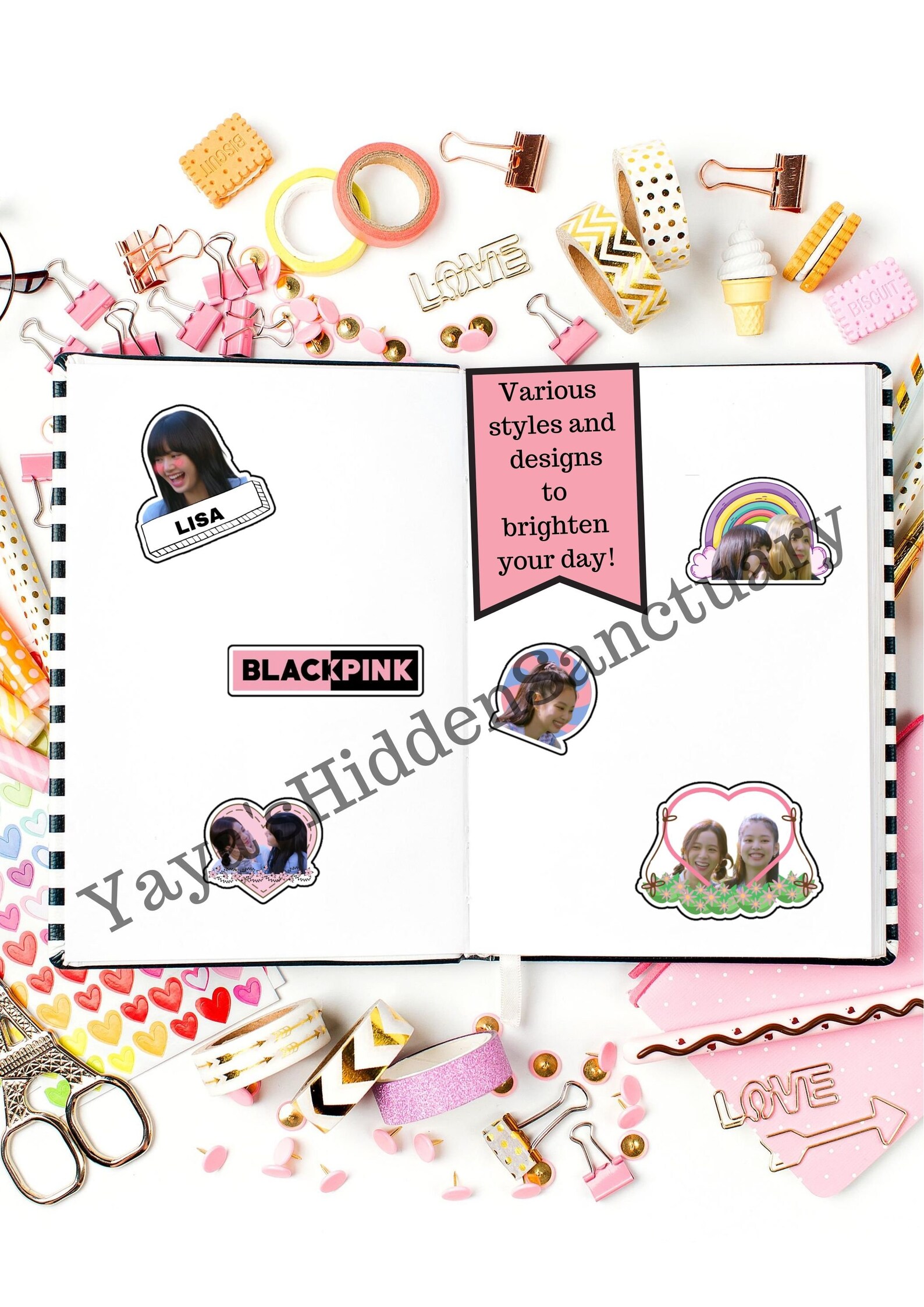 blakcpink stickers blackpink stationery blackpink etsy