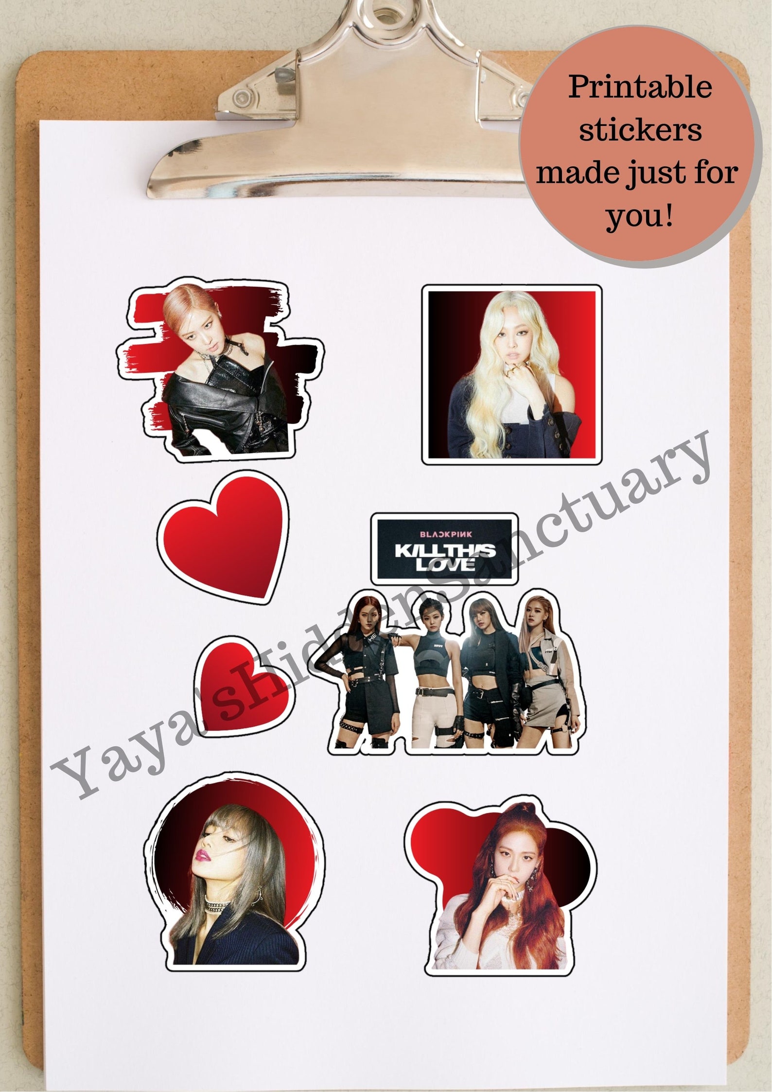 Blackpink Stickers Blackpink Stationery Blackpink Etsy