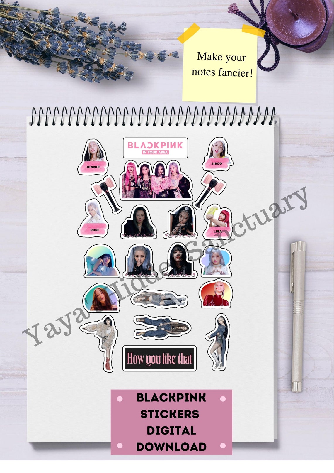 blackpink stickers blackpink stationery blackpink etsy