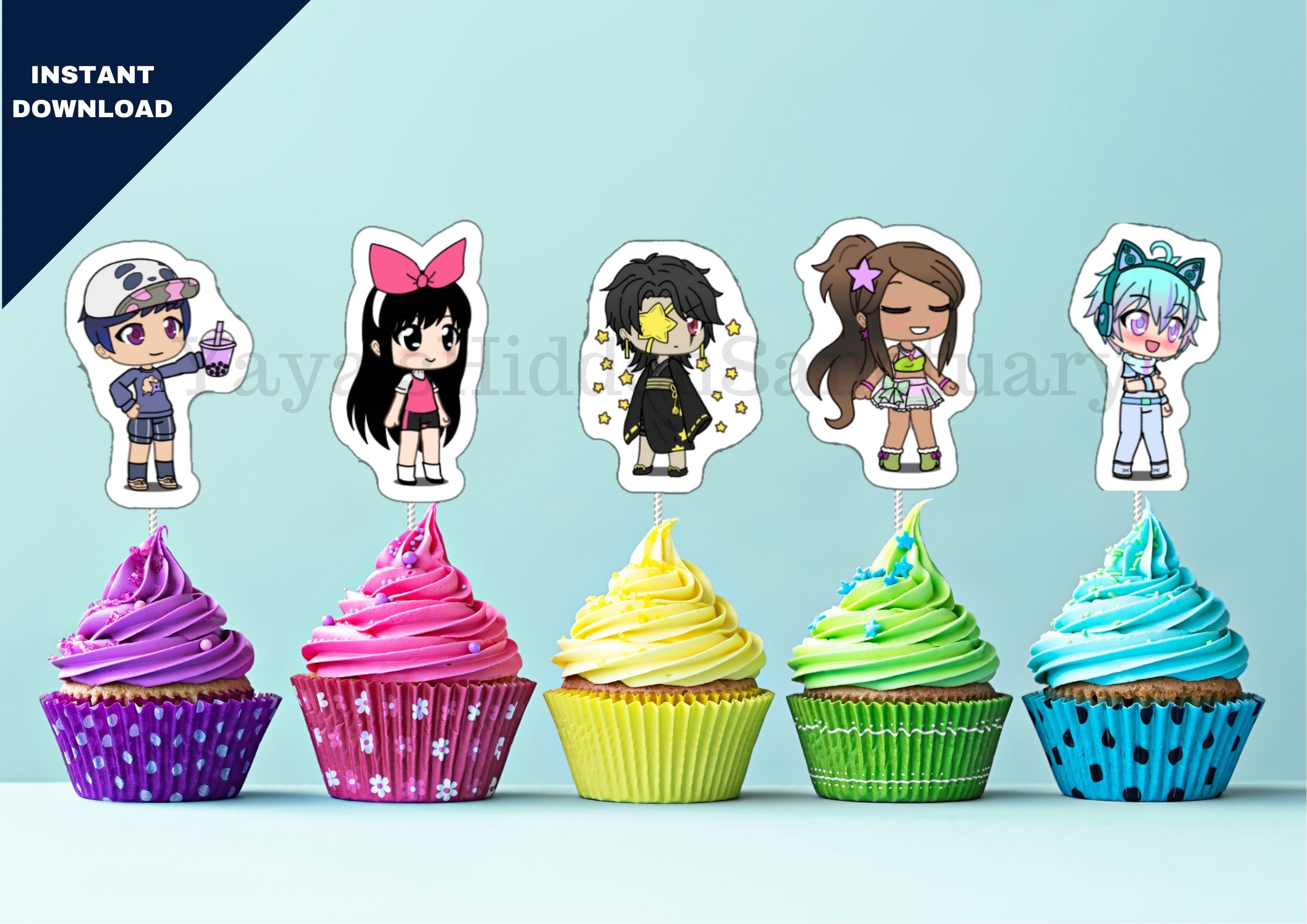 Gacha Life Cake Topper