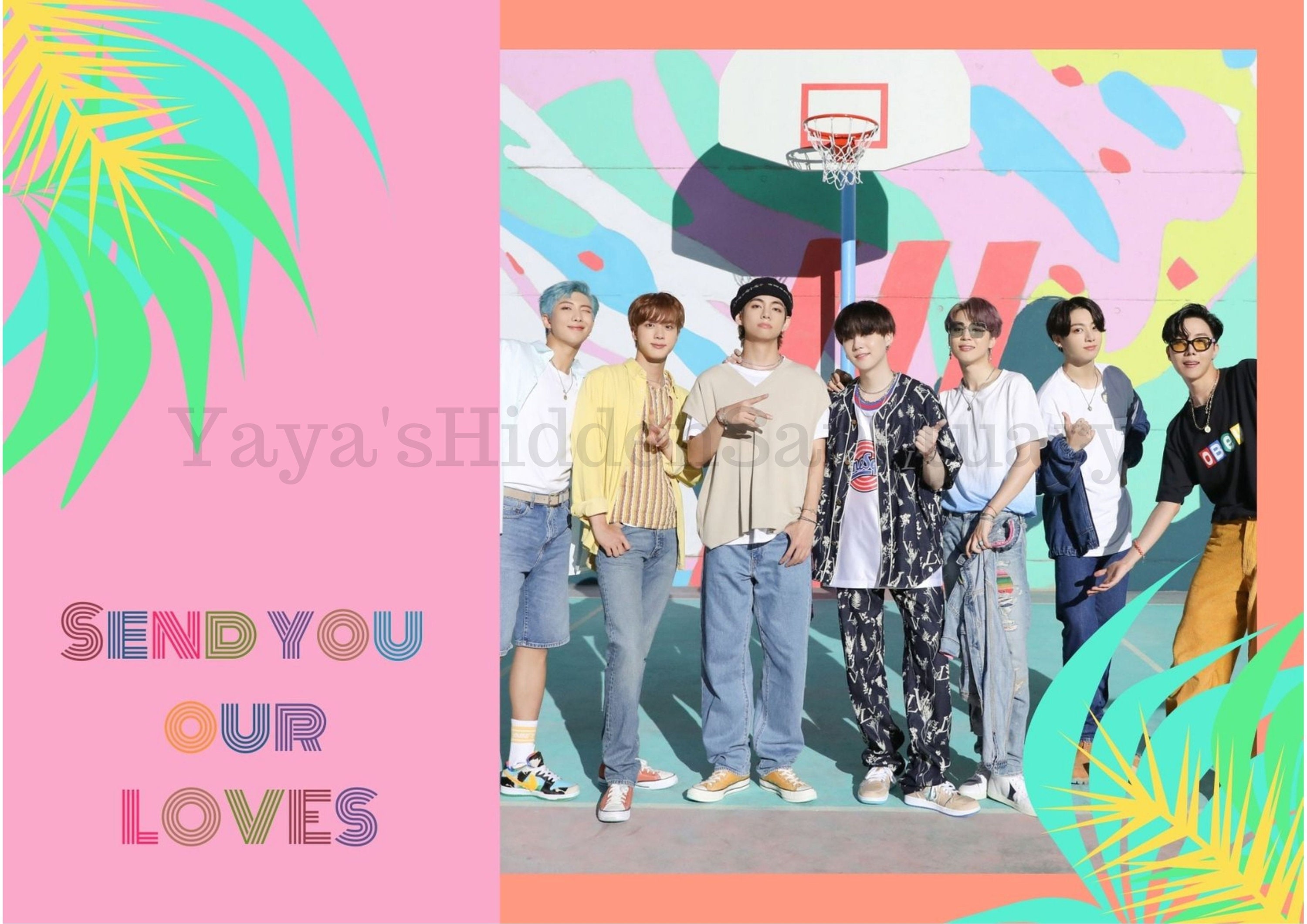BTS Printable Digital Postcard Kpop Postcard Kpop card - Etsy.de