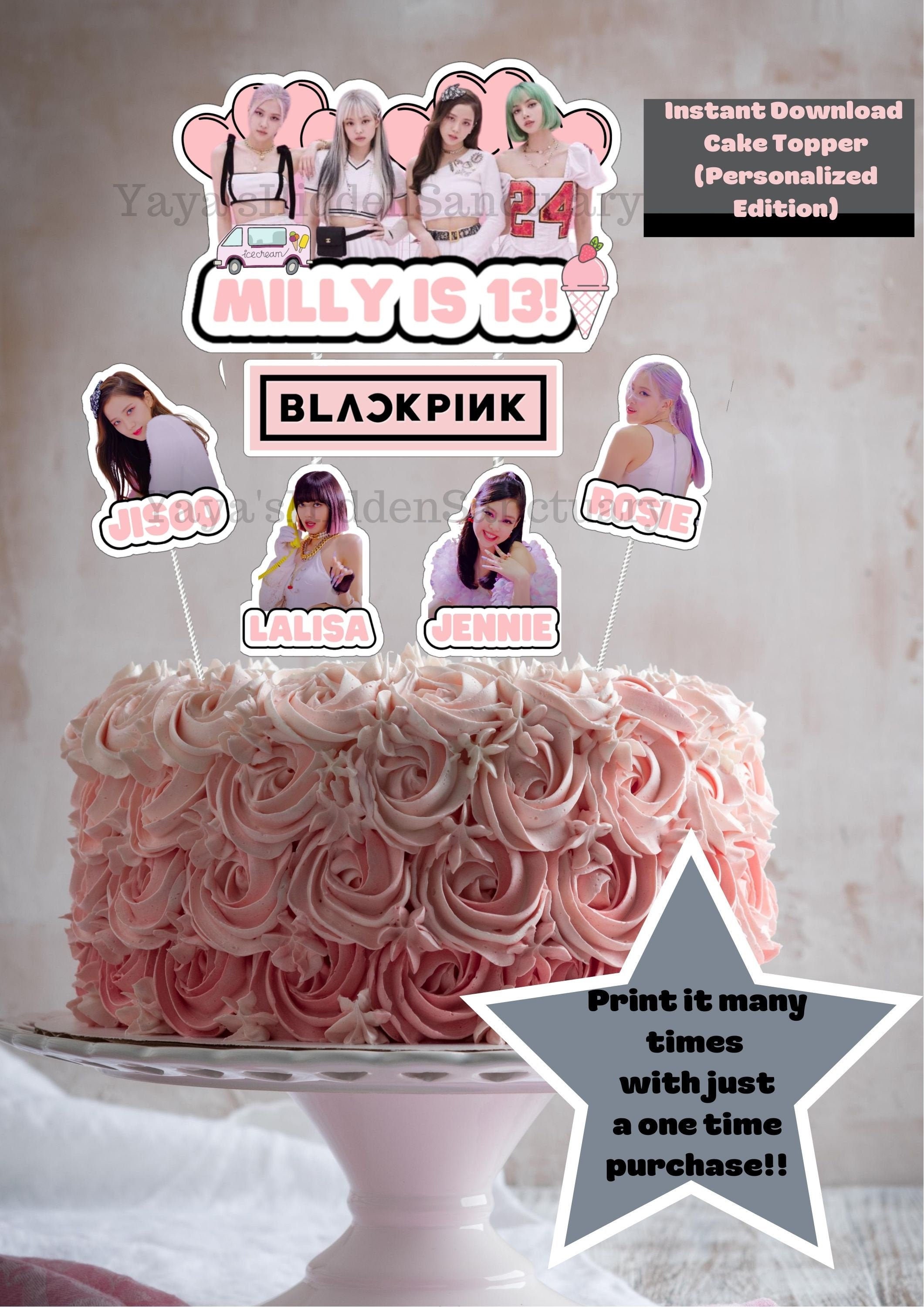 blackpink cake topper blackpink centerpiece blackpink party etsy india