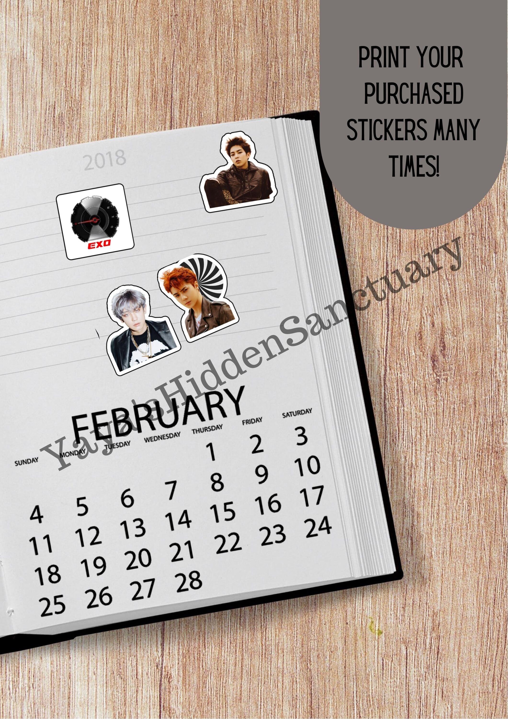 exo stickers exo stationery exo decoration exo stickers etsy ireland