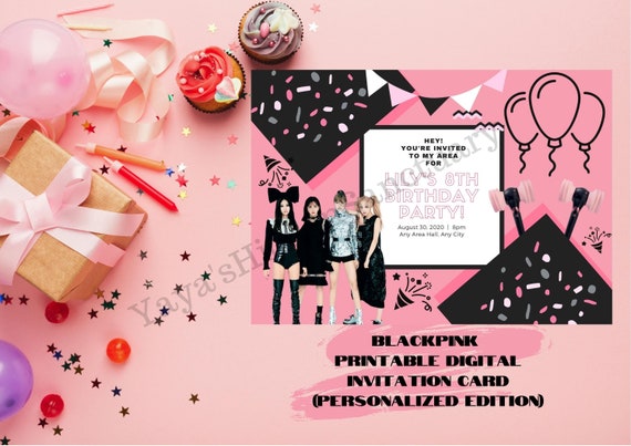Tarjeta de invitación de cumpleaños personalizada Blackpink - Etsy España Tarjeta de invitación de cumpleaños personalizada Blackpink - Etsy España