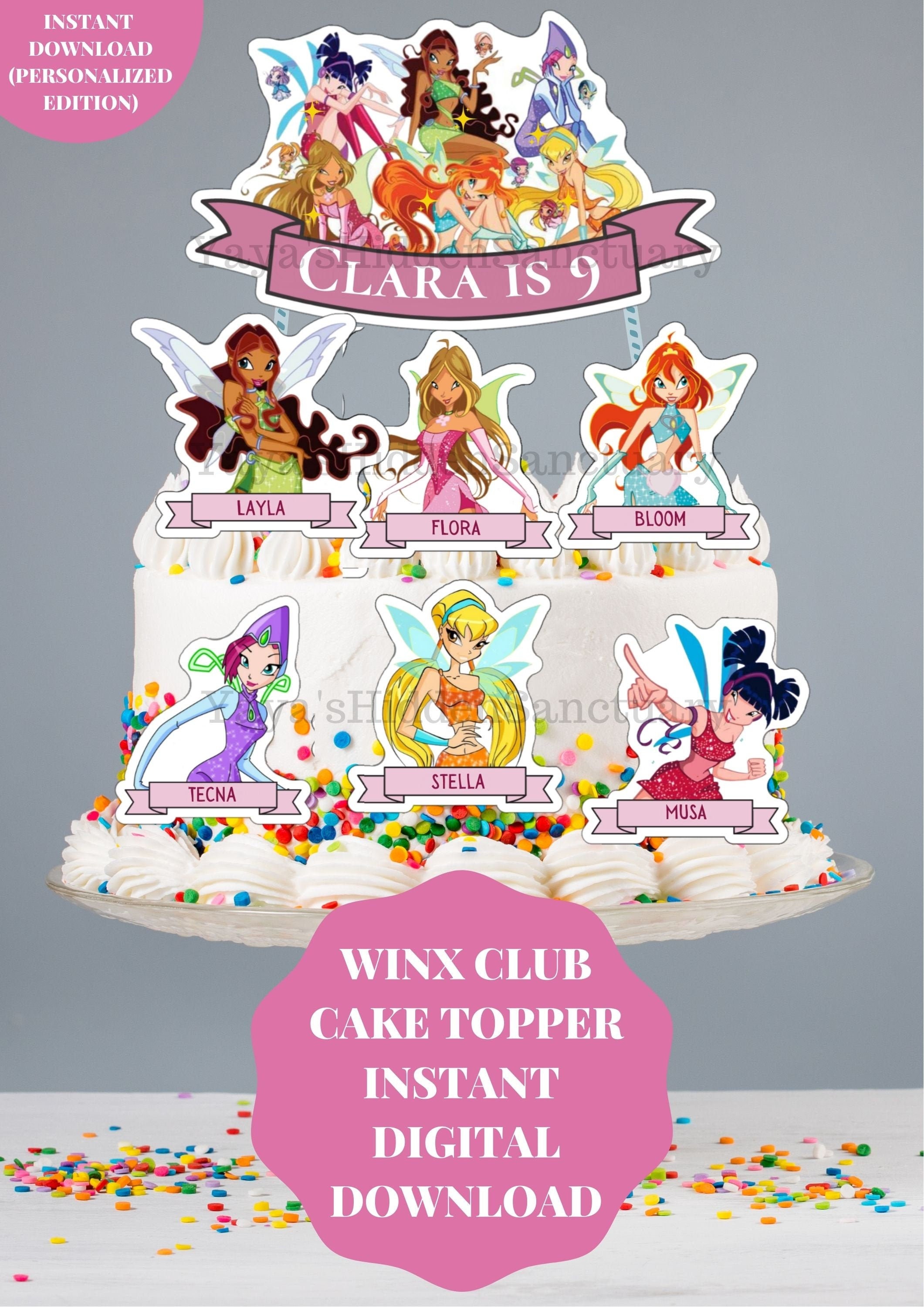 Winx Club Cake Topper Winx Club Party Supply Winx Club Etsy