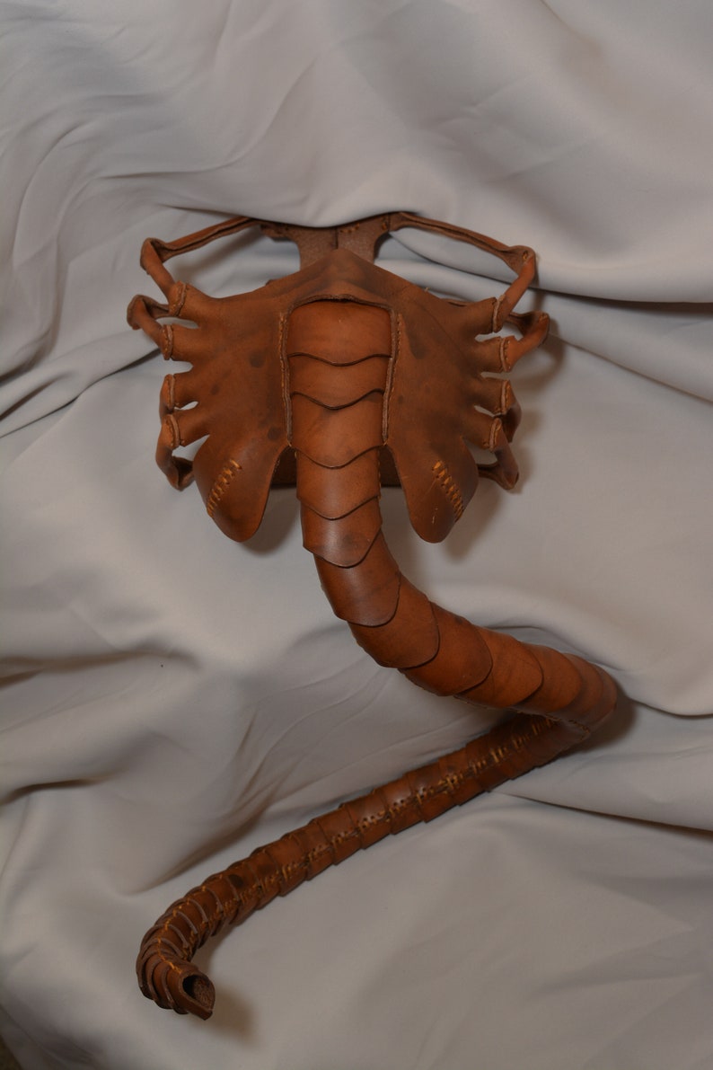 Leather Facehugger Mask Alien Etsy