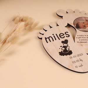 Wooden Baby Feet Shape for Crafts and Decoration Laser Cut Baby Feet