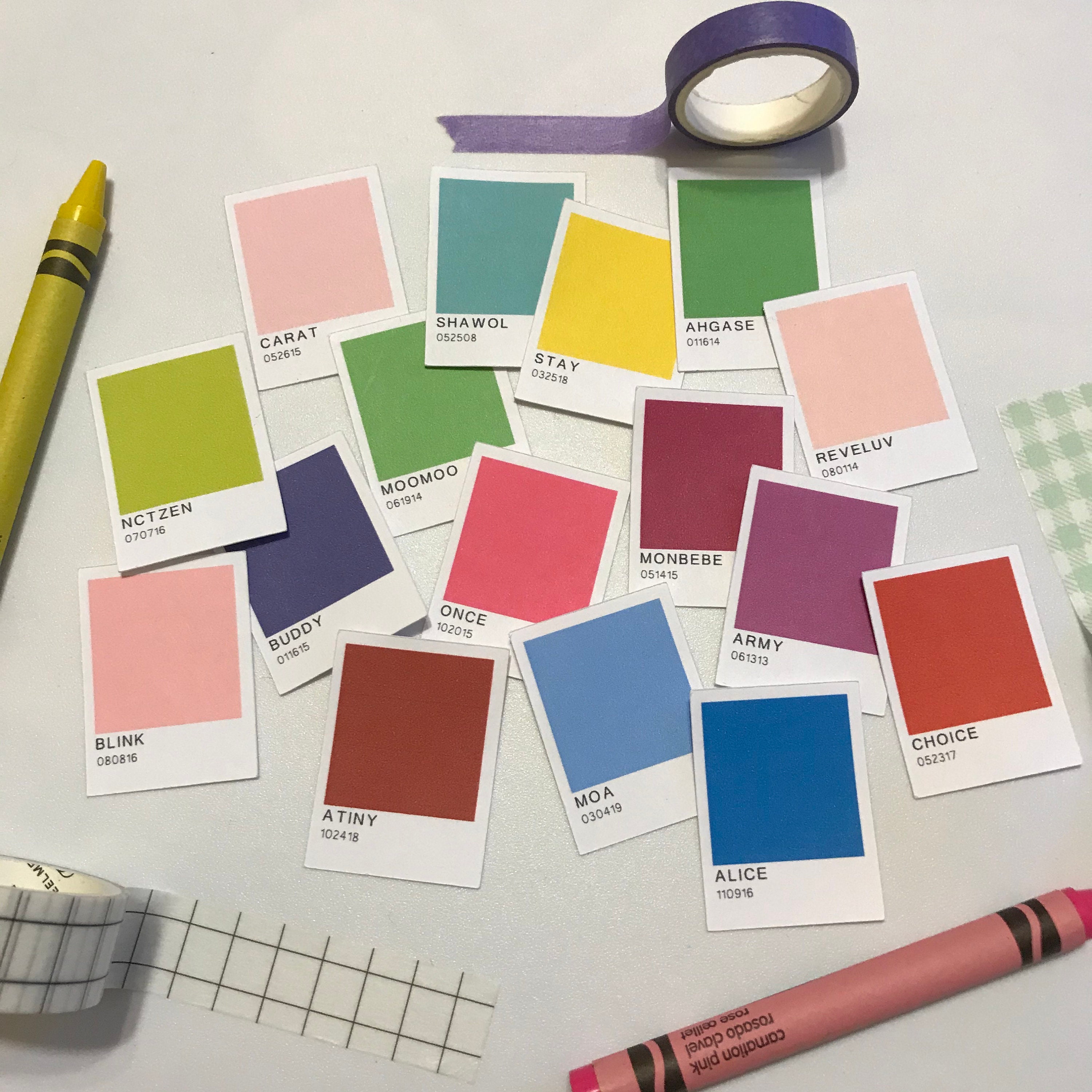 Kpop Fandom Paint Chip Stickers Etsy