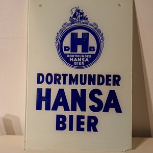 Plakatwand Dortmunder Hansa Bier Logo Werbung. Männerhöhle. Inicio Bar Kneipe imagen 1