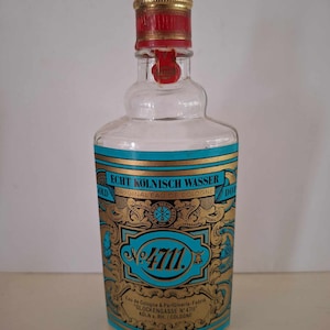 Bottle of 4711 Eau de Cologne Vintage Retro Genuine Kölnisch Wasser