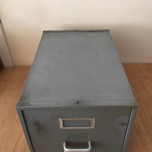 Vintage Archieflade (metaal) Retro Kantoor Archief Kaarten