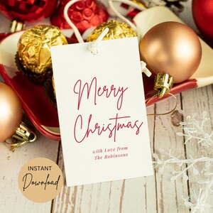 Christmas Personalized Gift Tags, Wine Gift Tags, Holiday Party Favor Tags, Christmas Tags, Gift Favor Tags, Tags for Gifts,  Editable Tags