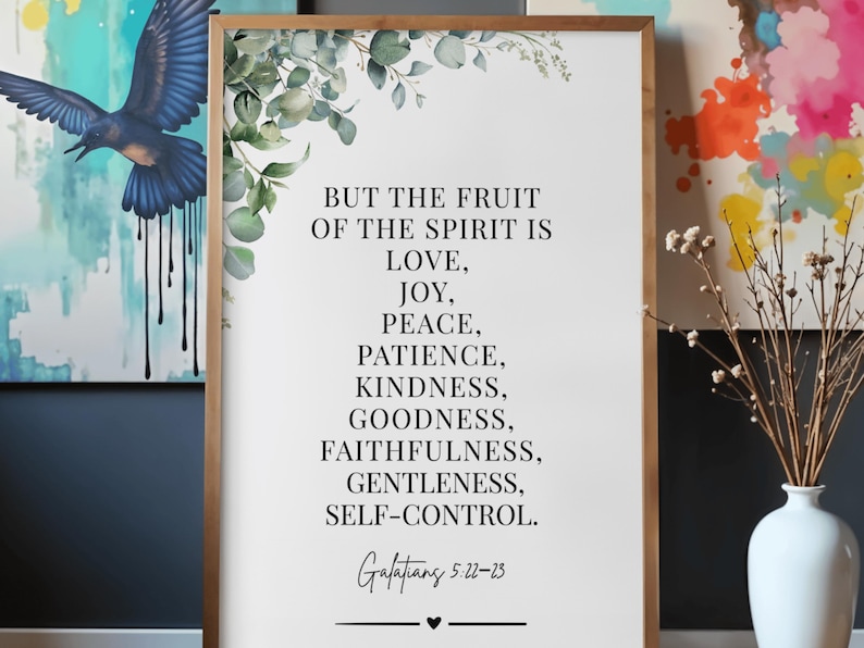 Fruit of the Spirit Printable Galatians 52223 Scripture Art