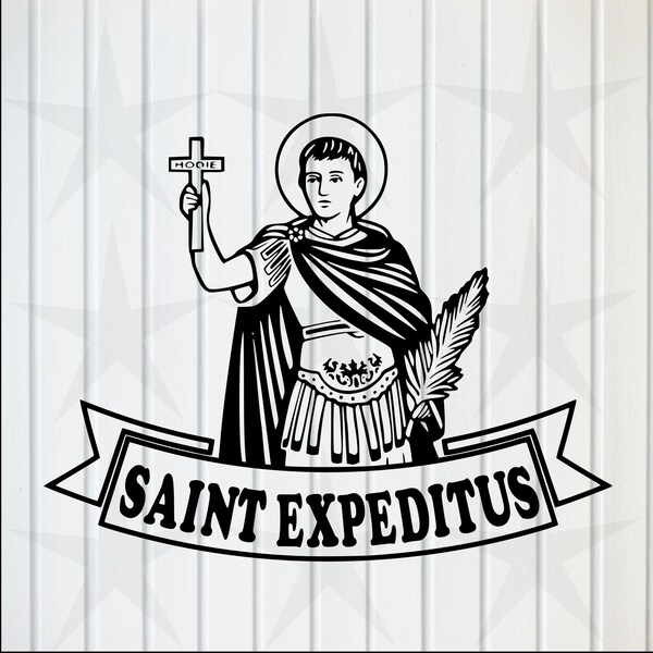 saint expeditus svg, religious pictures, catholic svg, Clipart, Cricut, Silhouette, Cut File, Vector, Vinyl File, Eps, Png, Dxf, Svg, Pdf
