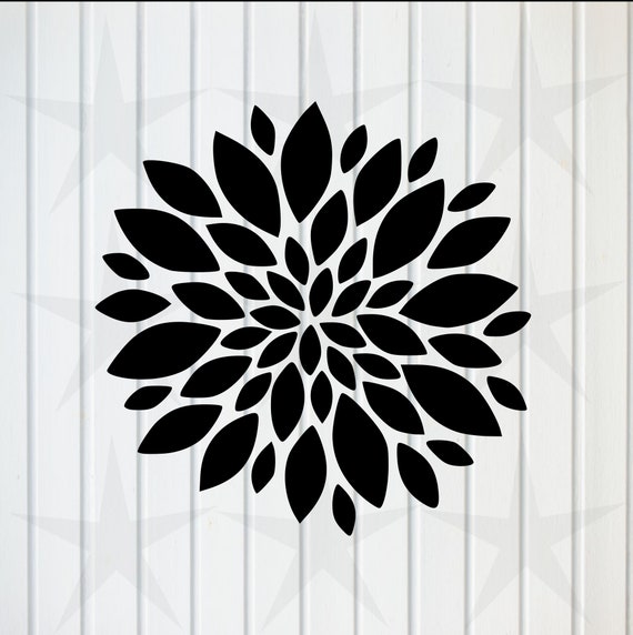 Download Dahlia Flower Svg Flower Svg Clipart Cricut Silhouette Etsy