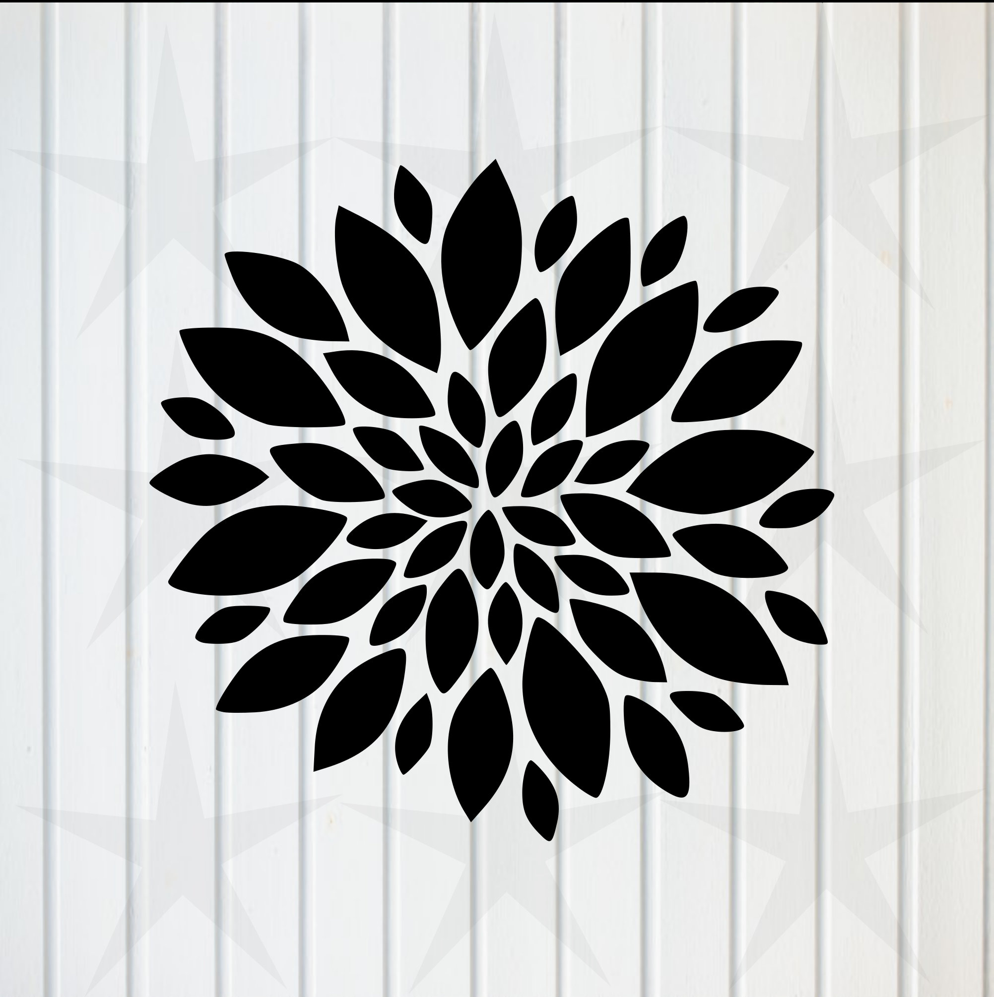 Dahlia flower svg flower svg Clipart Cricut Silhouette | Etsy